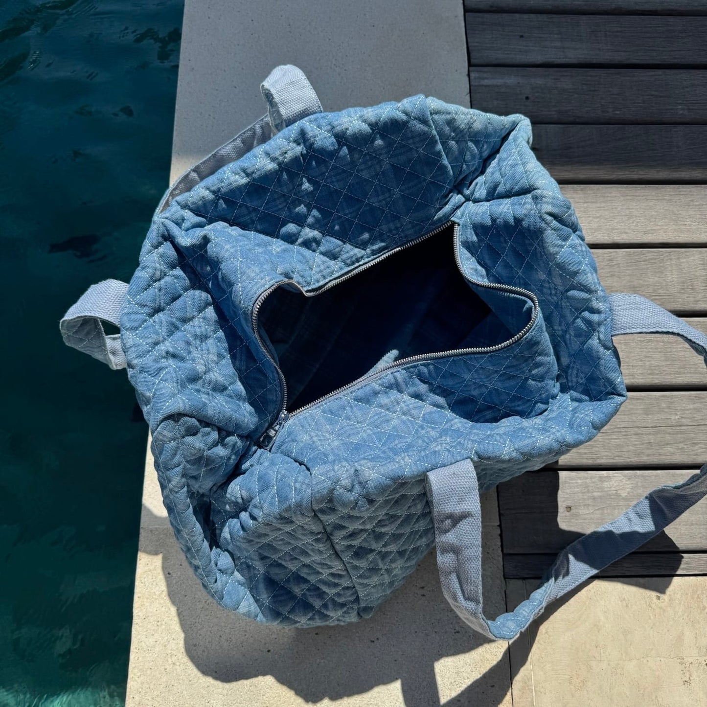 Denim Large Duffel Bag