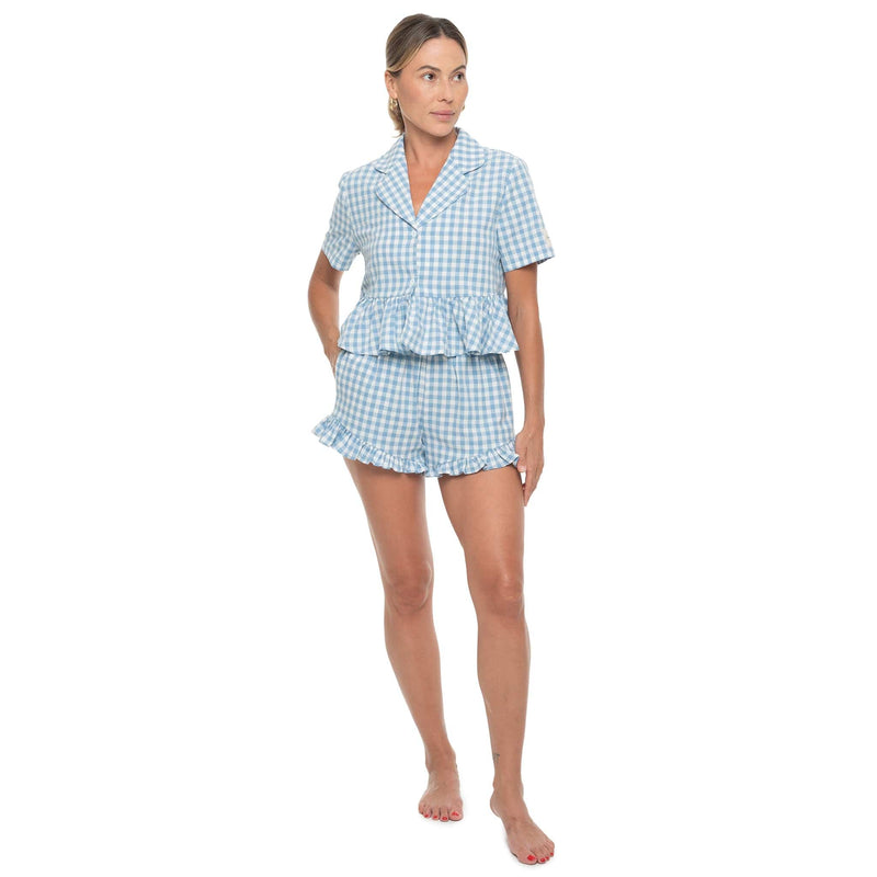 Azure Short Pajama Top