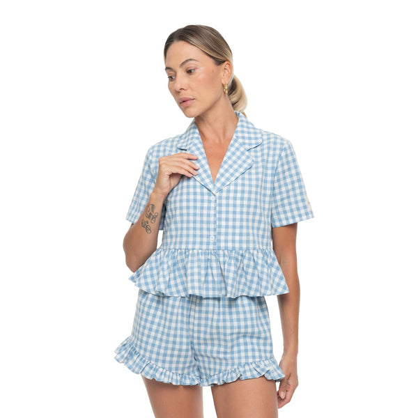 Azure Short Pajama Top