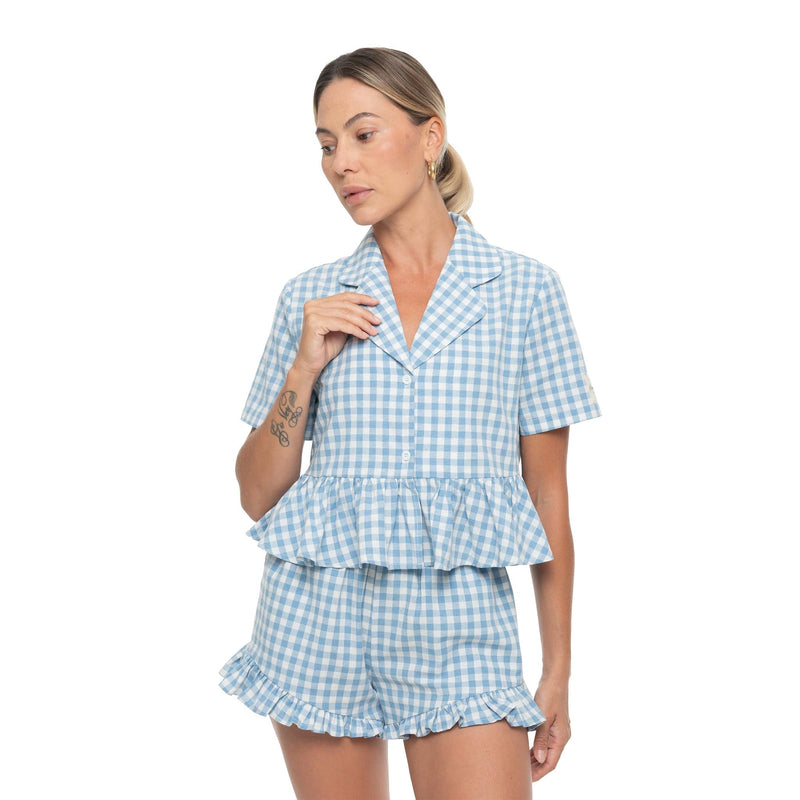Azure Short Pajama Top