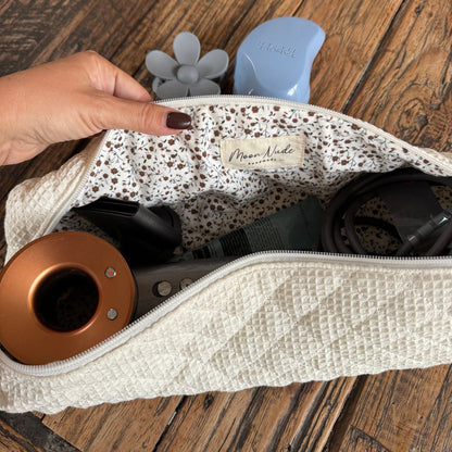 Cream Hair Tool Bag