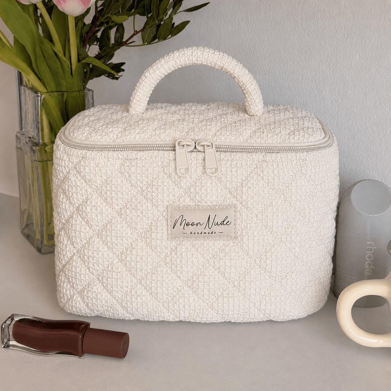 Cream Vanity Bag