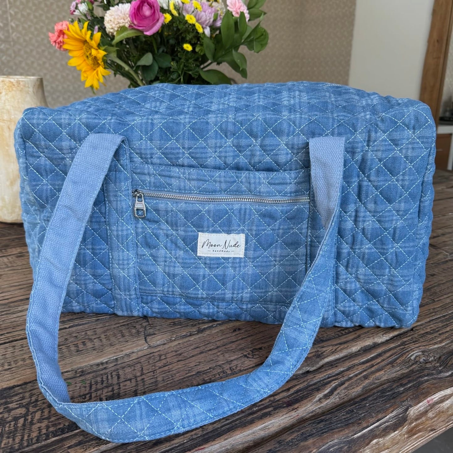 Denim Large Duffel Bag