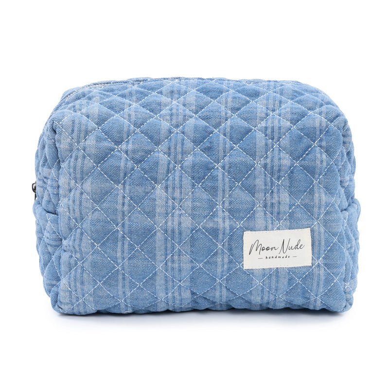 Denim Large Makeup Bag