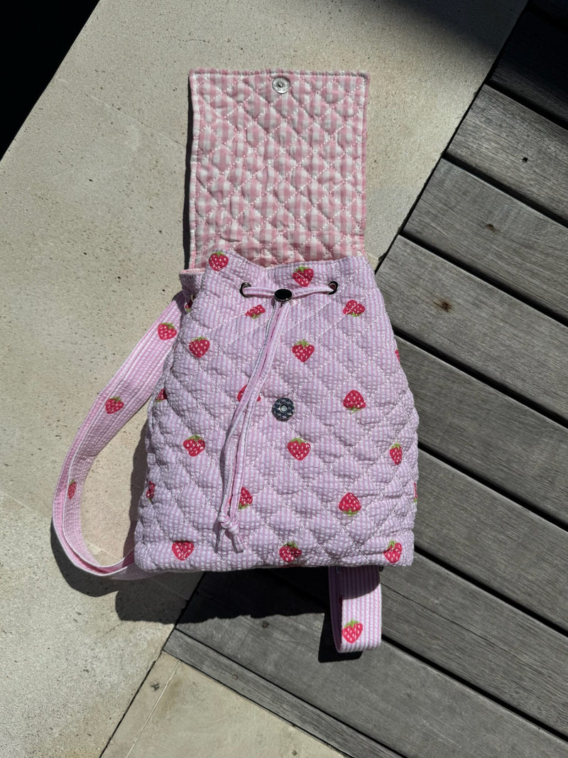 Strawberry Flap Backpack